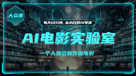 AI电影实验室 一个人独立制作微电影-大众课程